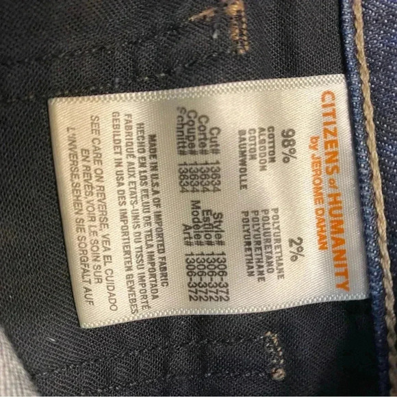 CITIZENS OF HUMANITY Elson Medium Rise Straight Stretch Jeans size 30 - Picture 12 of 15